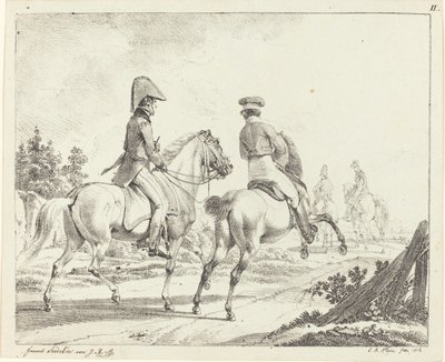 Uczniowie Erlangen na koniu autorstwa Johann Adam Klein
