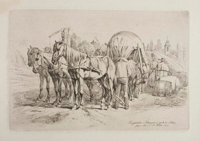 Węgierski wóz konny autorstwa Johann Adam Klein
