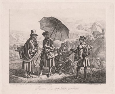 Artyści w swojej podróży autorstwa Johann Adam Klein