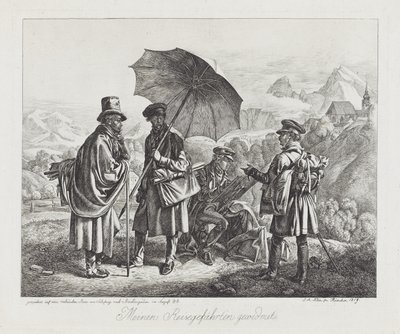 Artyści w podróży, wyd. 1819 autorstwa Johann Adam Klein