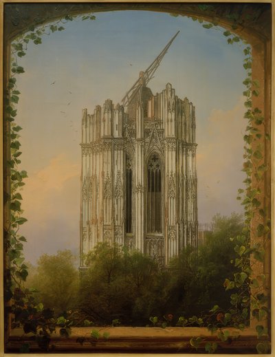 Niedokończona wieża południowa autorstwa Johann Adolf Lasinsky