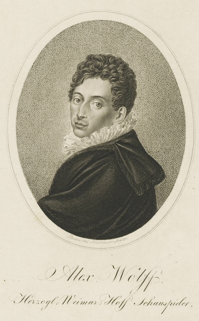 Portret Piusa Alexandra Wolffa 1782-1828, ok. 1820. autorstwa Johann Adolf Rossmaesler