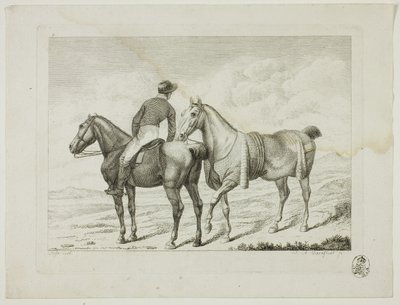 Szkoła jeździecka i konie autorstwa Johann Adolph Darnstedt