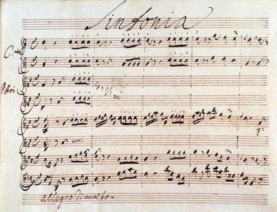 Pierwsza strona partytury muzycznej Adriano in Siria autorstwa JA Hasse (1752) autorstwa Johann Adolph Hasse