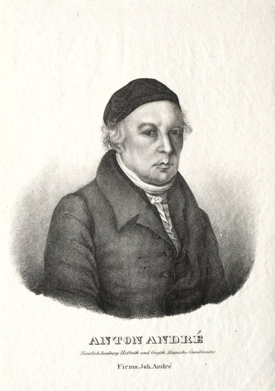 Portret Antona André. autorstwa Johann André