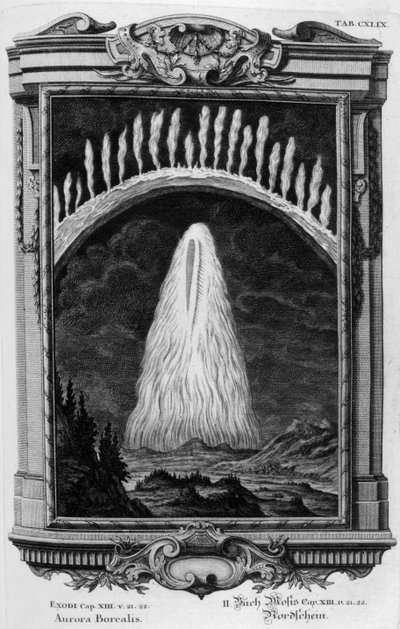 Aurora Borealis (grawerowanie) autorstwa Johann Andreas Pfeffel