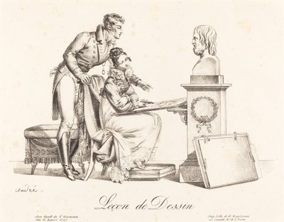 Lekcja rysunku Lekcja rysunku. autorstwa Johann Anton André