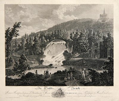 Diabelski Most, grawer J. Schroeder (miedź grawerowana) autorstwa Johann August (after) Nahl
