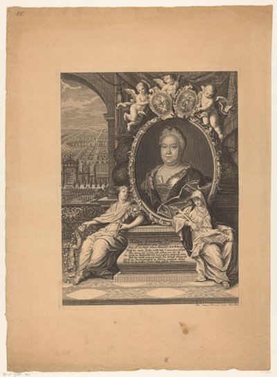 Portret van Rosina Elisabeth Bose autorstwa Johann August Corvinus