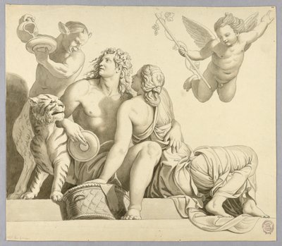 Dionizos i Ariadne autorstwa Johann August Nahl the Younger