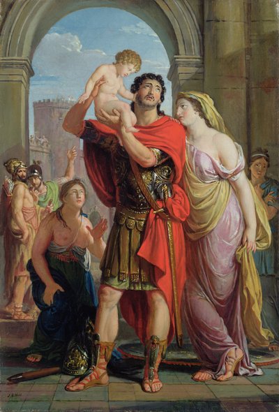 Odejście Hektora, 1814-16 autorstwa Johann August Nahl the Younger