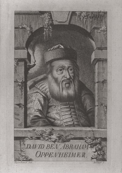 Portret Davida Oppenheima 1664-1736, naczelnego rabina Pragi, 1773 autorstwa Johann Balzer