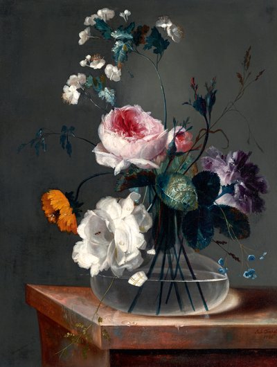 kwiecista martwa natura autorstwa Johann Baptist Drechsler