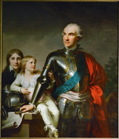 Le Comte Stanislas Felix Potocki i jego dwaj synowie Felix-Georg i Stanislas ... autorstwa Johann Baptist Edler von Lampi