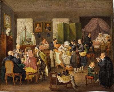 Wizyta w Domu Chrztu Protestanckiego Pastora, 1828. autorstwa Johann Baptist Pflug