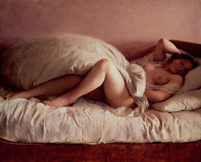 Śpiąca kobieta autorstwa Johann Baptist Reiter