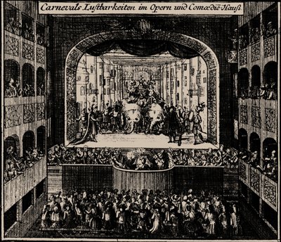 Teatr Margrabiów w Erlangen, 1721 autorstwa Johann Baptista Homann