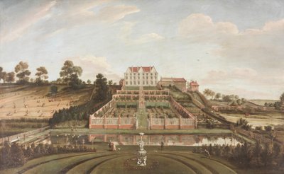 Holenderski Dwór z Ogrodem, 1730 autorstwa Johann Baptiste Bouttats