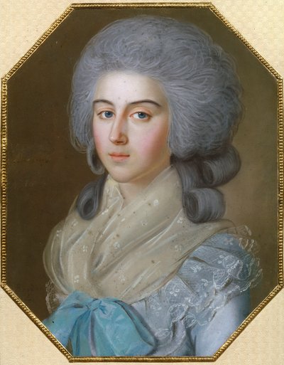 Portret hrabiny Anny Aleksandrownej Golicyny (1739-1816), baronowej Stroganowej, żony Michaiła Michajłowicza Golicyna (1731-1806) - Rysunek Johanna Bardou (1745-1788) autorstwa Johann Bardou