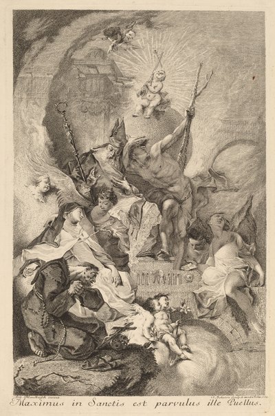 Czterech świętych autorstwa Johann Beheim after Franz Anton Maulbertsch