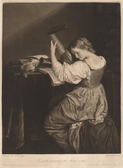 (Gracz na lutni) autorstwa Johann Bernard after Orazio Gentileschi