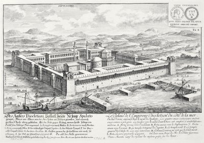 Pałac Dioklecjana (245-313), Split, Jugosławia, z „Projektu architektury historycznej”, 1721 autorstwa Johann Bernhard Fischer von Erlach