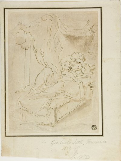 Danae i złoty deszcz autorstwa Johann Carl Loth