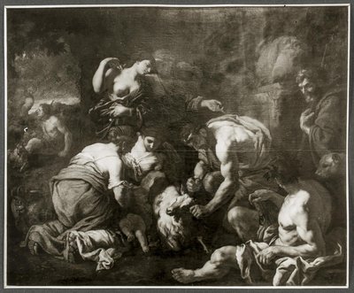 Jowisz karmiący kozę Amalthea autorstwa Johann Carl Loth