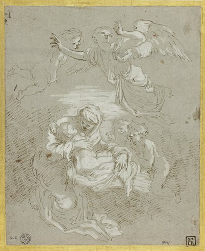 Madonna z Dzieciątkiem z Aniołami autorstwa Johann Carl Loth