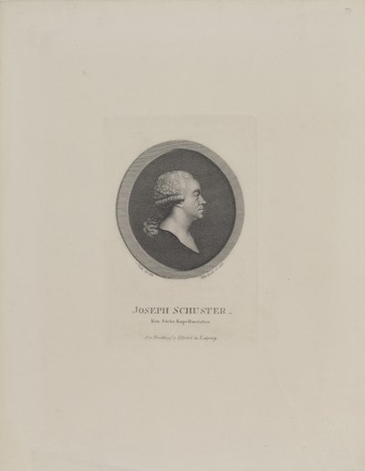 Portret kompozytora Josepha Schustera 1748-1812 , 1811. autorstwa Johann Christian Benjamin Gottschick