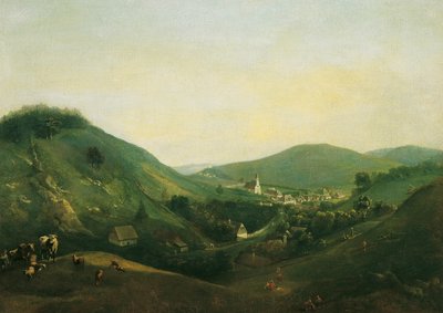 Krajobraz w pobliżu Kalksburga autorstwa Johann Christian Brand