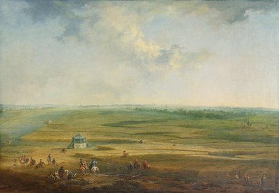 Laxenburg z Hayd Lusthaus przeciwko Marii Lanzendorf autorstwa Johann Christian Brand