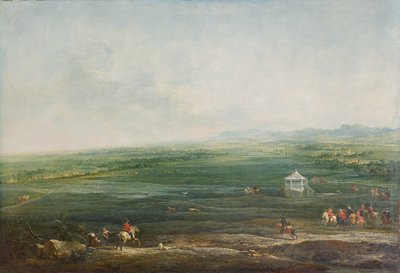 Laxenburg od Münkendorfer Lusthaus w kierunku południowo-zachodnim autorstwa Johann Christian Brand
