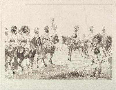 Kirasjerzy austriaccy, początek XIX wieku. autorstwa Johann Christian Erhard