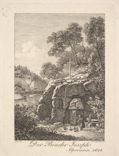 Brat Józef w Alpach, 1820 r. autorstwa Johann Christian Erhard