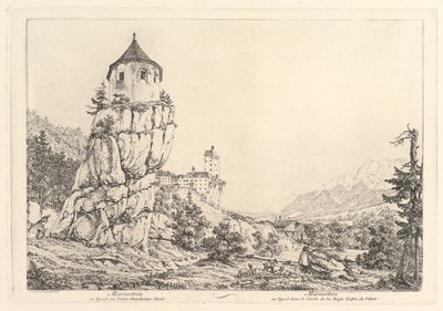 Krajobraz, Mariastein w Tyrolu, początek XIX wieku. autorstwa Johann Christian Erhard