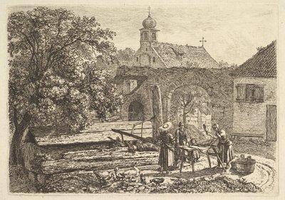Praczka przy studni artezyjskiej, 1817. autorstwa Johann Christian Erhard