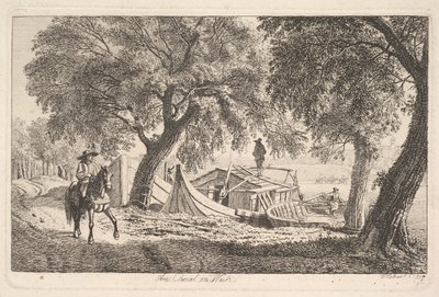 Nad Kanałem w Wiedniu, 1819 r. autorstwa Johann Christian Erhard