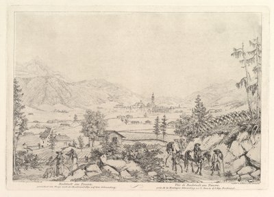 Krajobraz wiejski, Radstadt am Tauren, początek XIX wieku. autorstwa Johann Christian Erhard