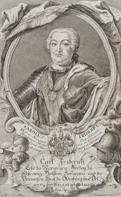 Portret księcia Karola Fryderyka Holstein-Gottorp 1700-1739, połowa XVIII wieku. autorstwa Johann Christian Leopold