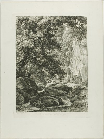 Civita Castellana, z malowniczych prospektów trawionych z Włoch autorstwa Johann Christian Reinhart