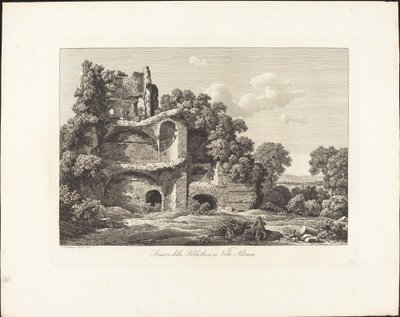 Pozostałości z Bibliotheca w Villa Adriana autorstwa Johann Christian Reinhart