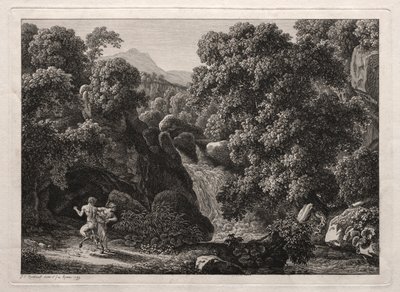 Heroiczny krajobraz: satyr i nimfa autorstwa Johann Christian Reinhart