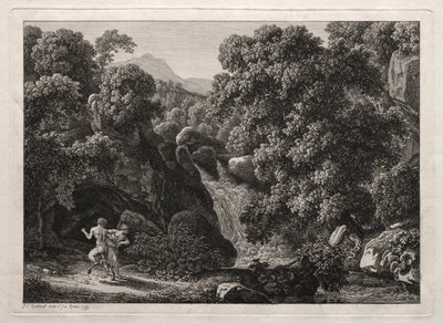 Heroiczny krajobraz: satyr i nimfa, 1799. autorstwa Johann Christian Reinhart