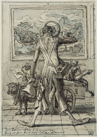 Karykatura dr. Ludwiga Schorna w Monachium autorstwa Johann Christian Reinhart