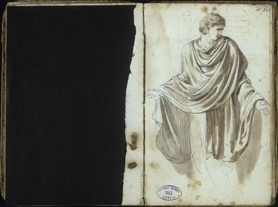 Mężczyzna w antycznym stroju autorstwa Johann Christian Reinhart