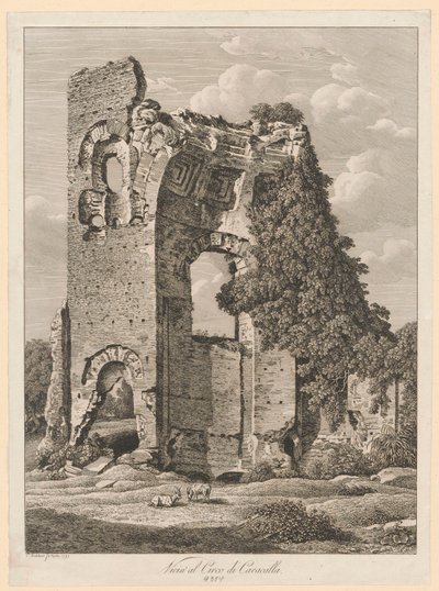 Krajobraz - W pobliżu cyrku Karakalli autorstwa Johann Christian Reinhart