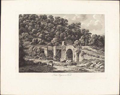 Most Acquoreo w Tivoli autorstwa Johann Christian Reinhart
