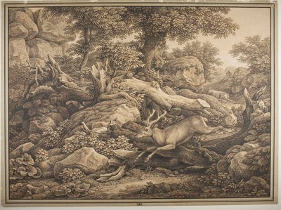 Scena z parku rodu Chigi w Ariccii autorstwa Johann Christian Reinhart