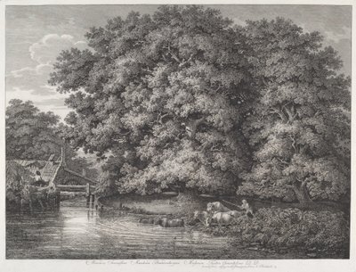 Młyn pod Wielkimi Dębami autorstwa Johann Christian Reinhart